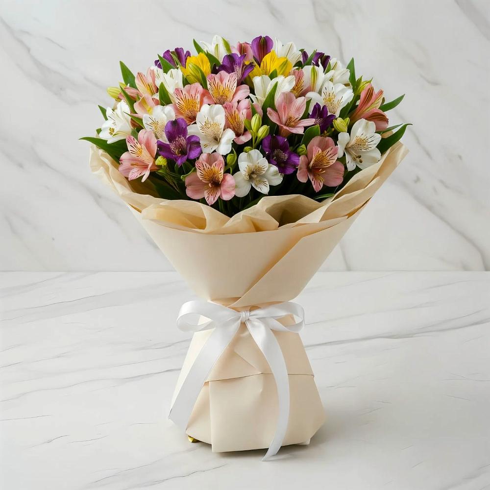 Букет цветов из: Альстромерии в Данки