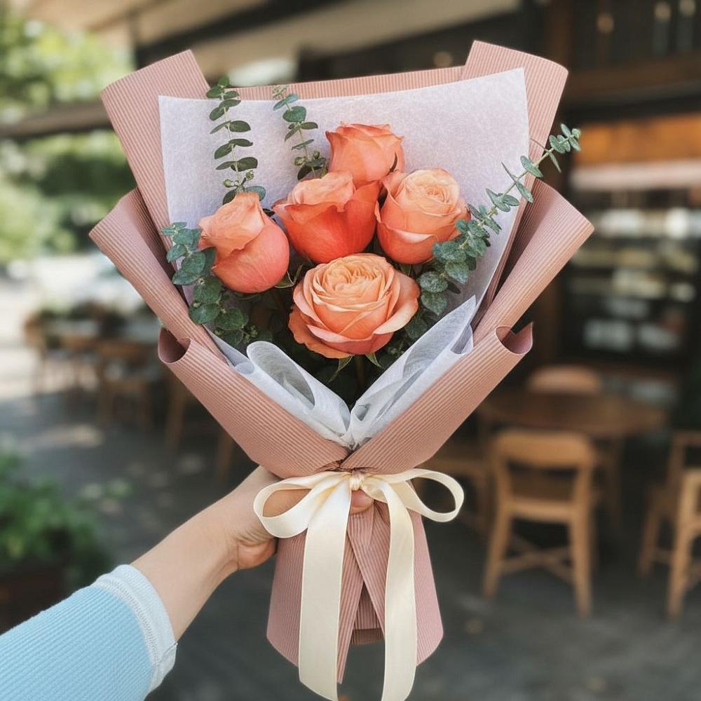 Букет цветов из: Розы в Данки