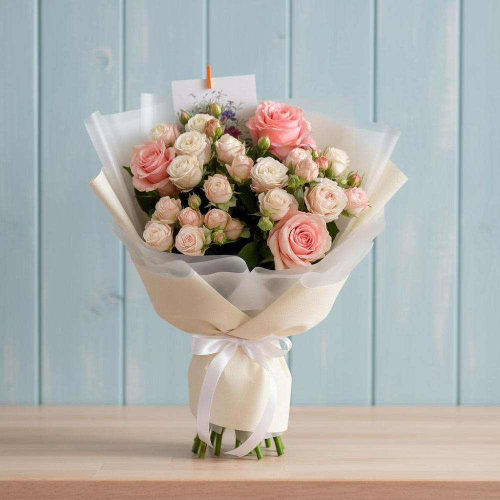 Букет цветов из: Розы в Данки