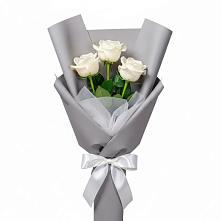 Букет 3 белые розы #REPLACE_PRED# Данки