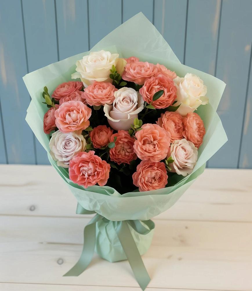 Букет цветов из: Розы в Данки