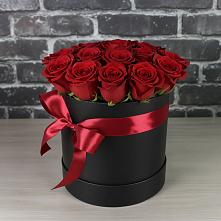 Цветочная композиция из Розы в шляпной коробке в Данки