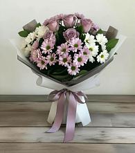 Букет цветов из:  Хризантемы и Розы #REPLACE_PRED# Данки