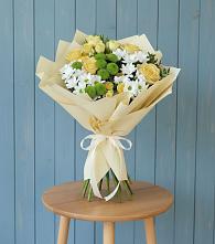 Букет цветов из:  Хризантемы и Розы в Данки