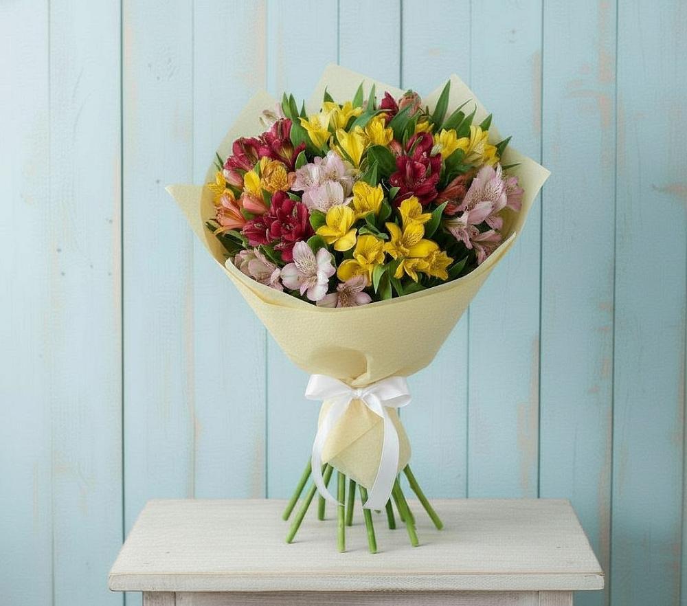 Букет цветов из: Альстромерии в Данки