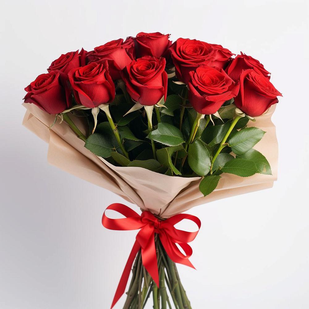 Букет 11 Красных роз Эдлесс Лав в Данки