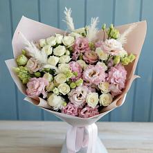 Букет цветов из:  Альстромерии и Розы в Данки